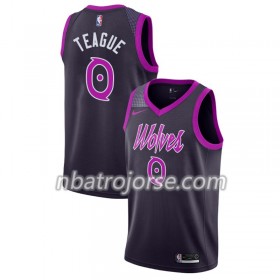 Män Minnesota Timberwolves Tröja Jeff Teague 0 2018-19 Nike City Edition Lila Swingman